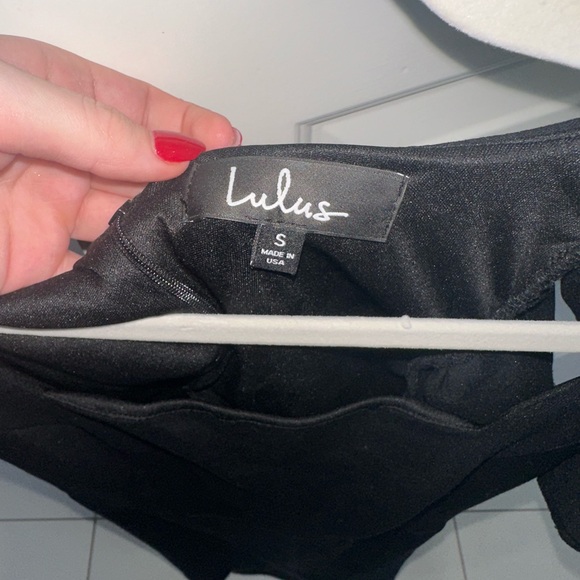 Lulus Black Mini Ruffle Dress 🖤 - Picture 4 of 4